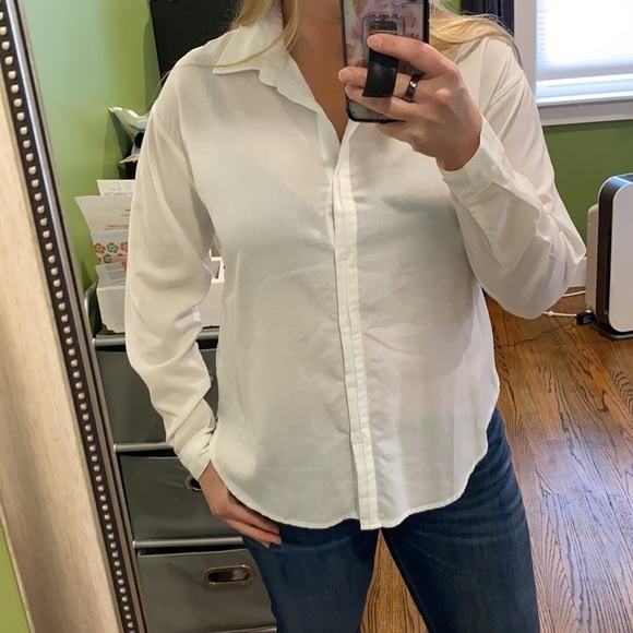 Grade & Gather Soft White Button Down Shirt EUC - Picture 12 of 12